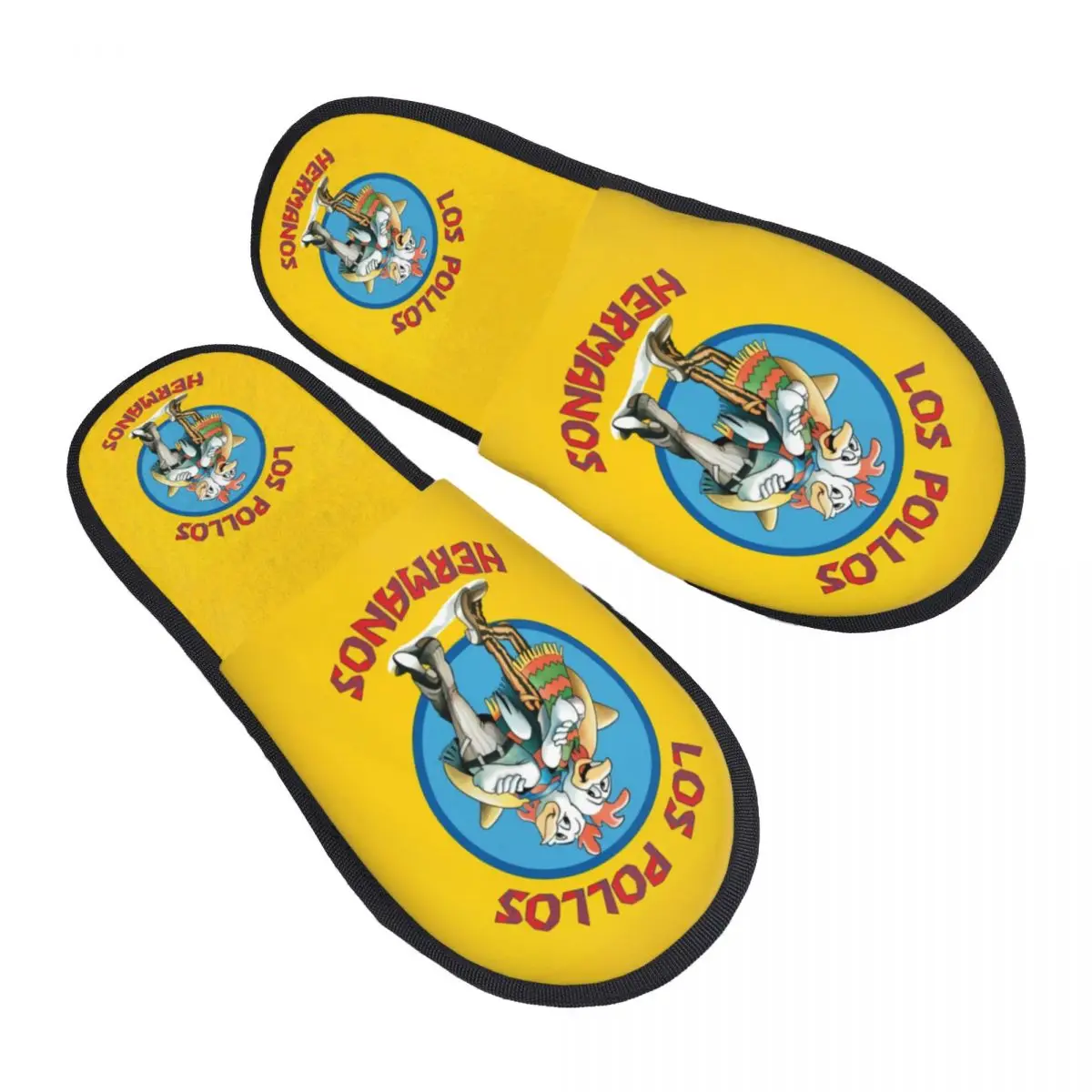 Custom Breaking Bad Los Pollos Hermanos Memory Foam Slippers Women Comfy Warm The Chicken Brothers House Slippers