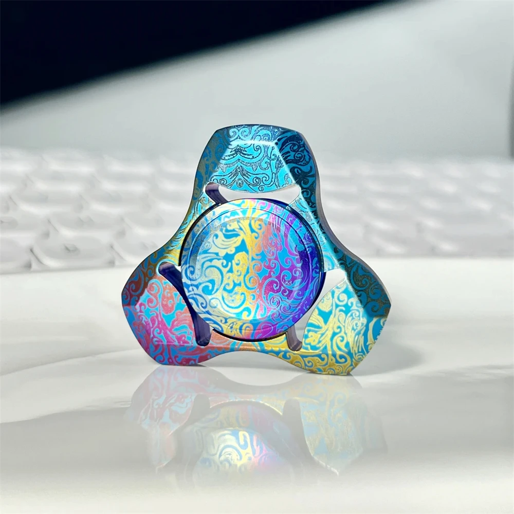 Fox 1.0 liga de titânio fidget spinner edc slider brinquedos anti estresse para longo tempo de rotação tdah ansiedade alívio brinquedos sensoriais
