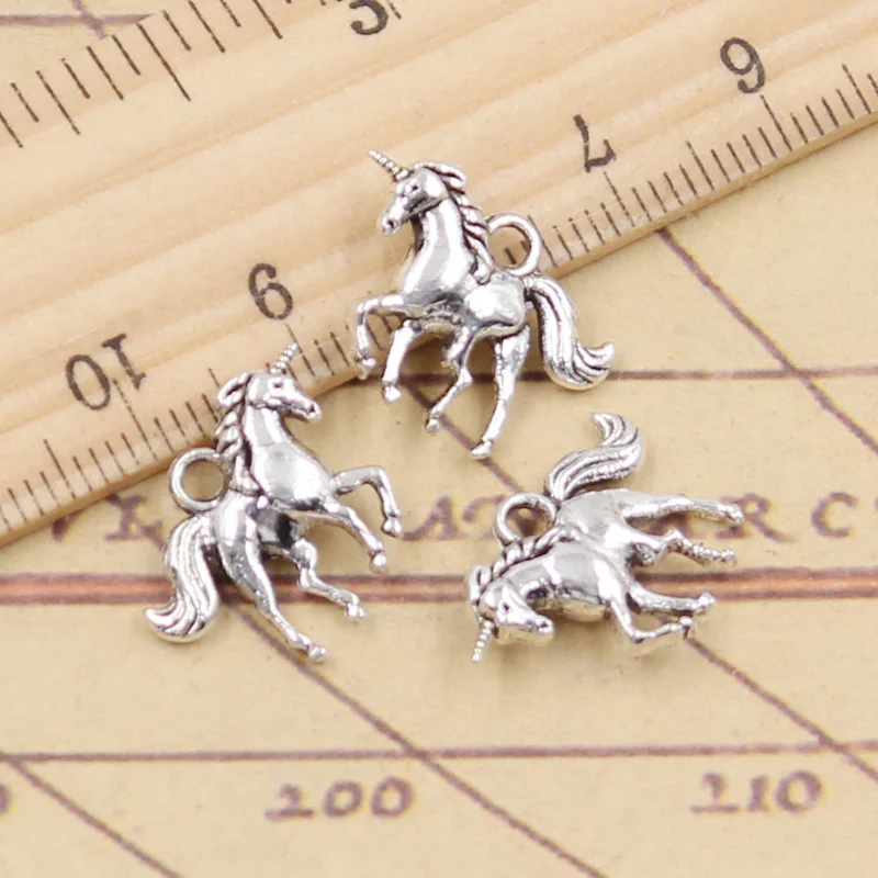 20 sztuk Charms koń jednorożec 13x1 2mm tybetański brąz srebrne wisiorki antyczna biżuteria robienia ręcznie robionych rękodzieła