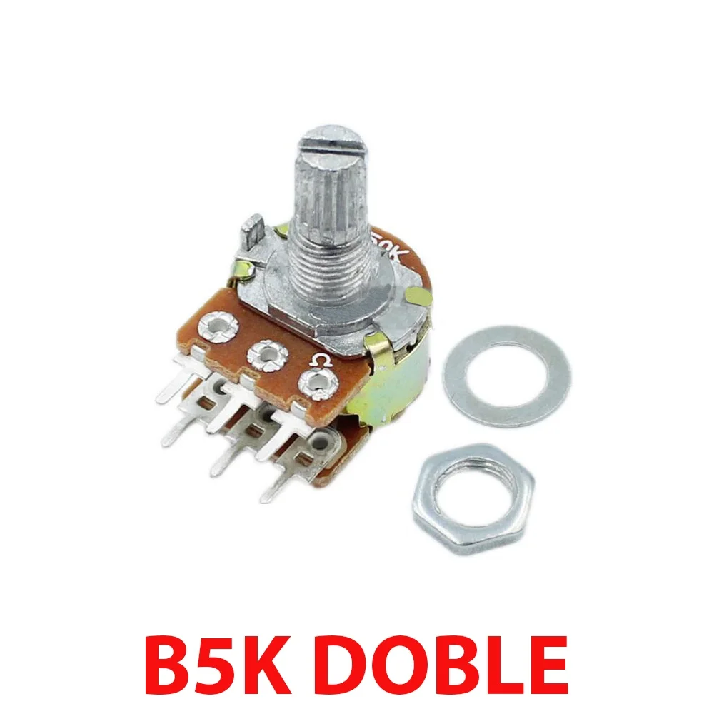 Potenciômetro linear dobro b5k 5k ohm kΩ-potenciômetro duplo linear 5k
