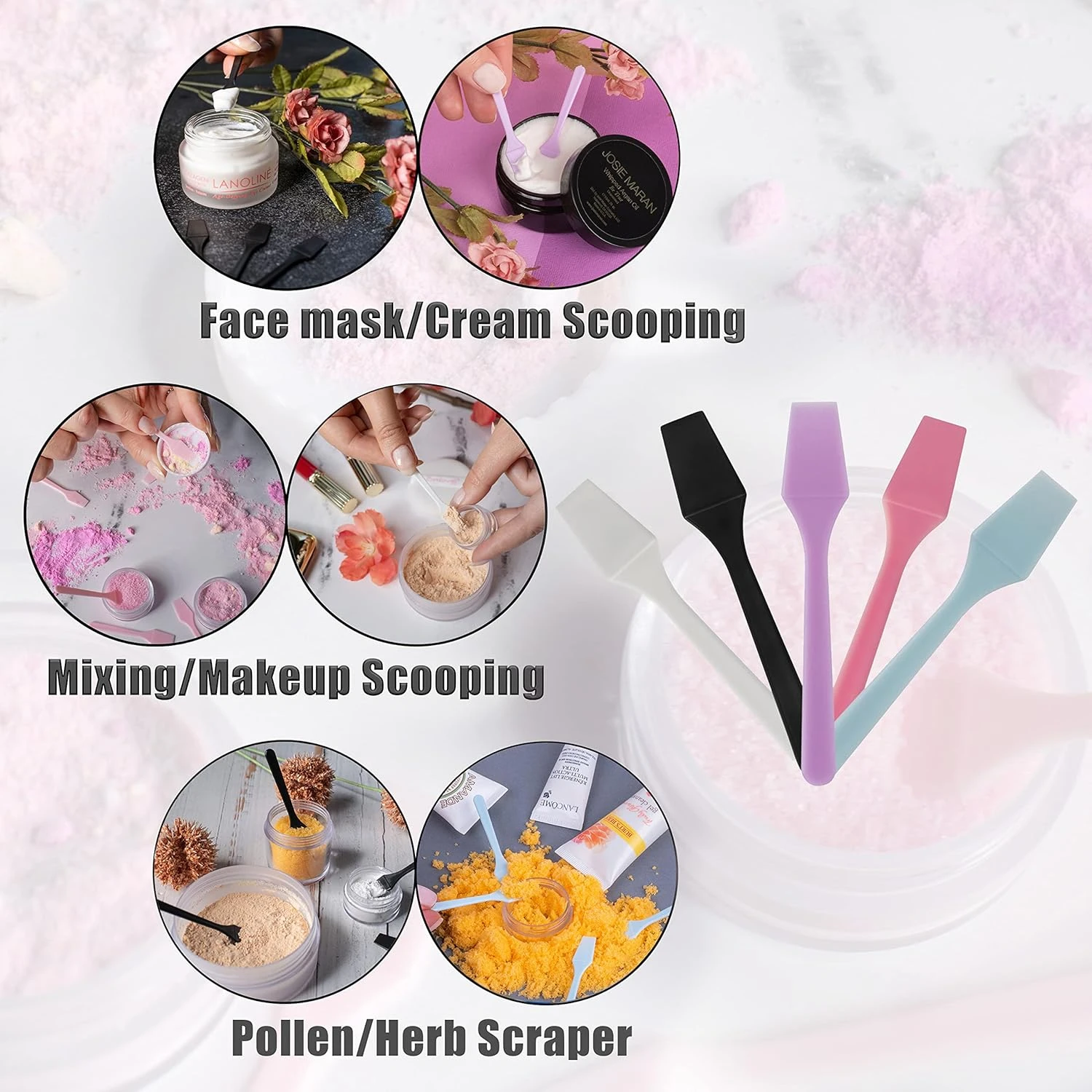 

Convenient and Versatile Multi-functional Small Plastic Spatulas - Pack of 100 for Mixing, Scraping, and Skincare - Handy Beauty