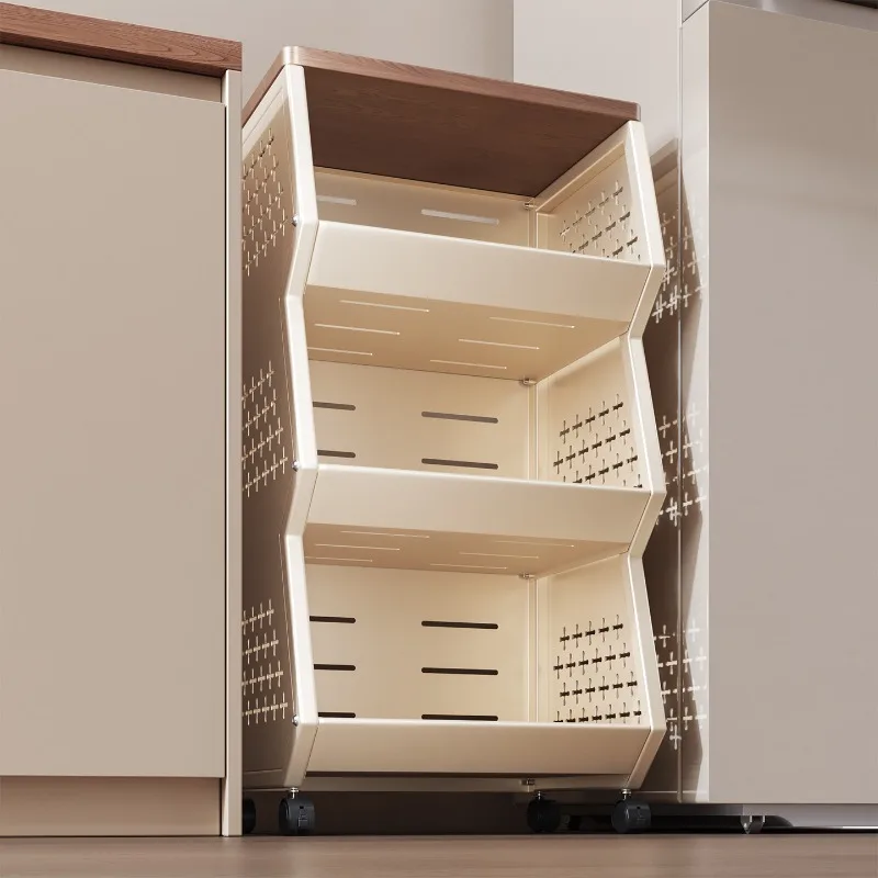 Kitchen vegetable rack, multi-layer floor-to-ceiling vegetable basket for fruit rack