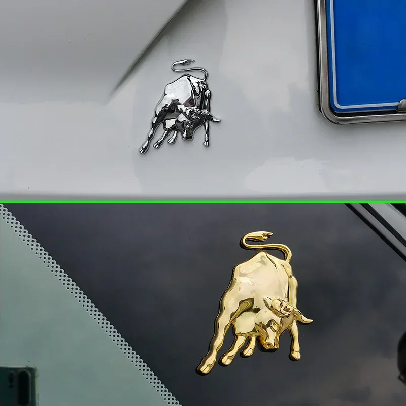 العالمي المعادن الفولاذ المقاوم للصدأ الحيوان اكسسوارات السيارات شارة القتال الثور يطير الحصان لفيراري لامبورغيني شعار ثلاثية الأبعاد ملصق الديكور