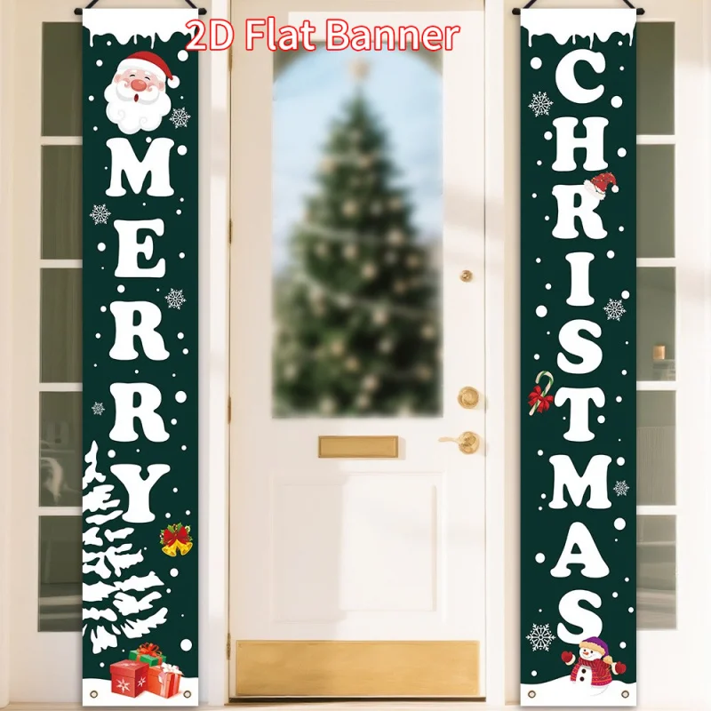 زوج واحد 2Dflat، تصميم رجل الثلج والشجرة، مثالي لتزيين العطلة، لا يتطلب طاقة - wzy