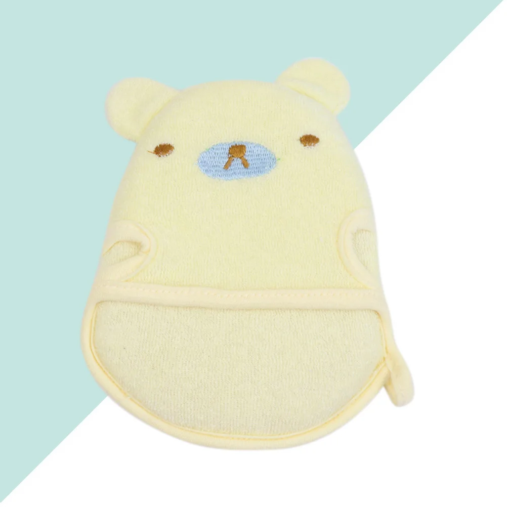منشفة استحمام للأطفال بتصميم كرتوني أصفر للرضع، منشفة استحمام ناعمة لتقشير البشرة اللطيفة #4