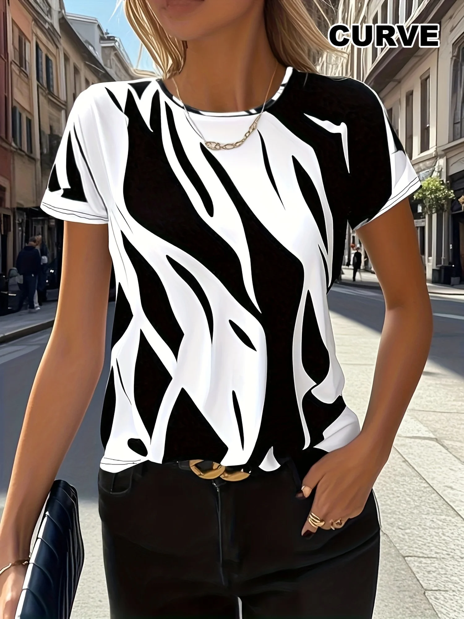 2025 New Summer Women's Wear Japanese Beauty Printed Ladies T-shirt Round Neck Short Sleeve Street Casual Daily Basic Tops
