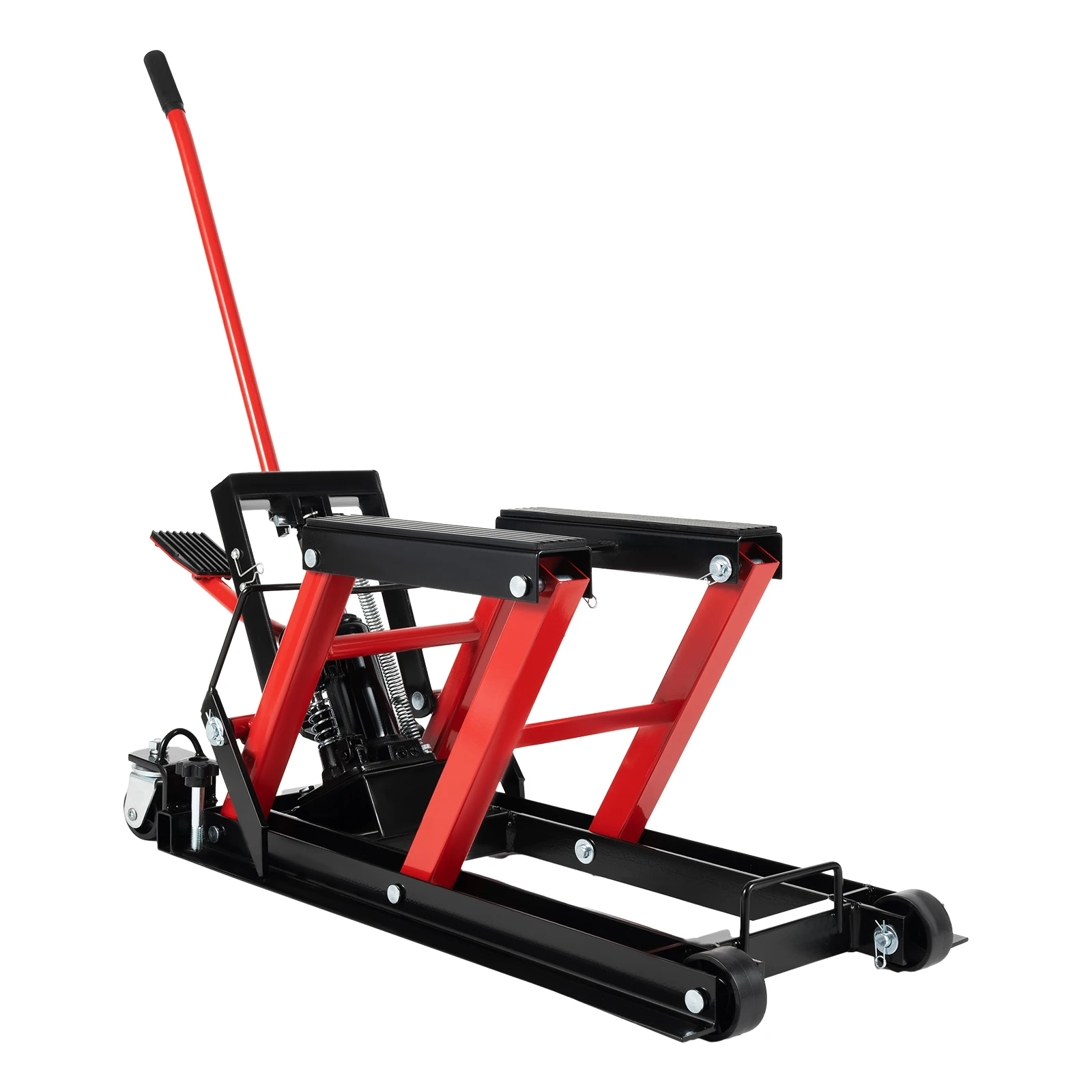 680KG Motorcycle Hydraulic Lift Hydraulic Motorcycle Scissor Jack Adjustable Portable Hoist Stand Lift Tool with Safety Pins