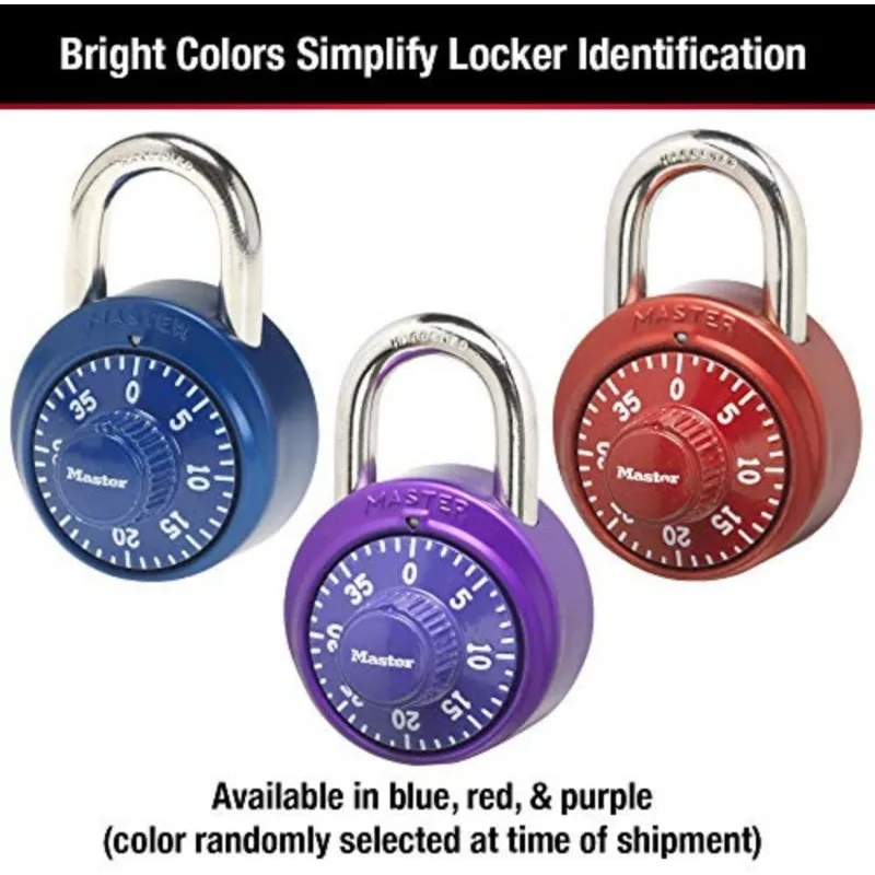 Master Lock 1530DCM Locker Lock Combination Padlock, 1 Pack, Colors may vary