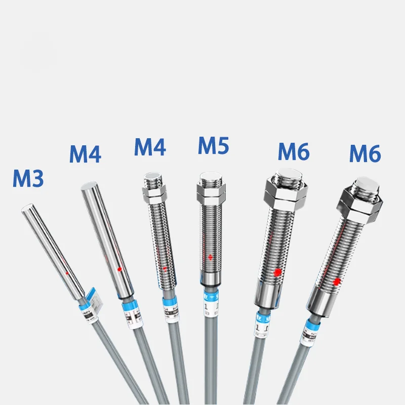 M4 Inductive Proximity Sensor Flush Type 1.0mm Detecting Distance DC 3 Wire NPN PNP NO NC Proximity Switch