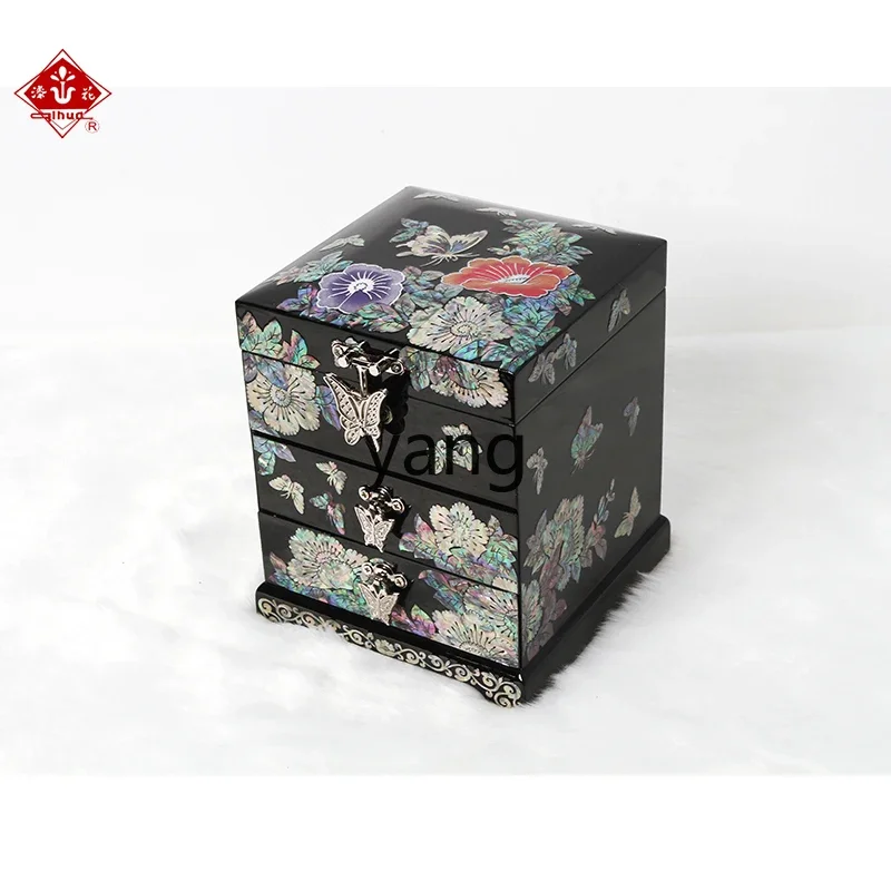 LHH  lacquered nut jewelry box wedding birthday gift to girlfriend exquisite gift
