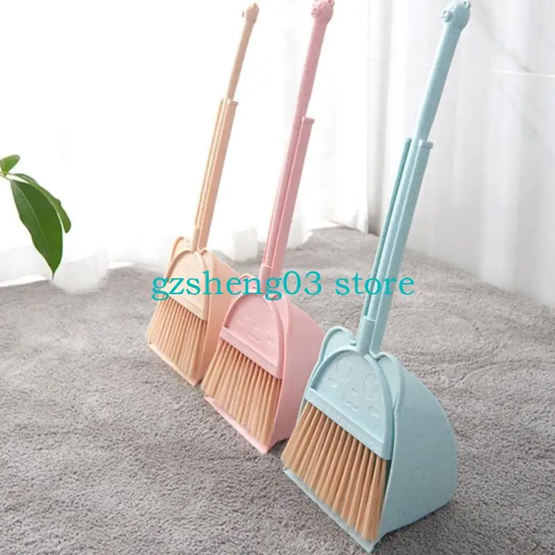 أداة تنظيف U75C مجموعة Toddler Broom و Dustpan Cleaning Toy Girl Play Play Toy