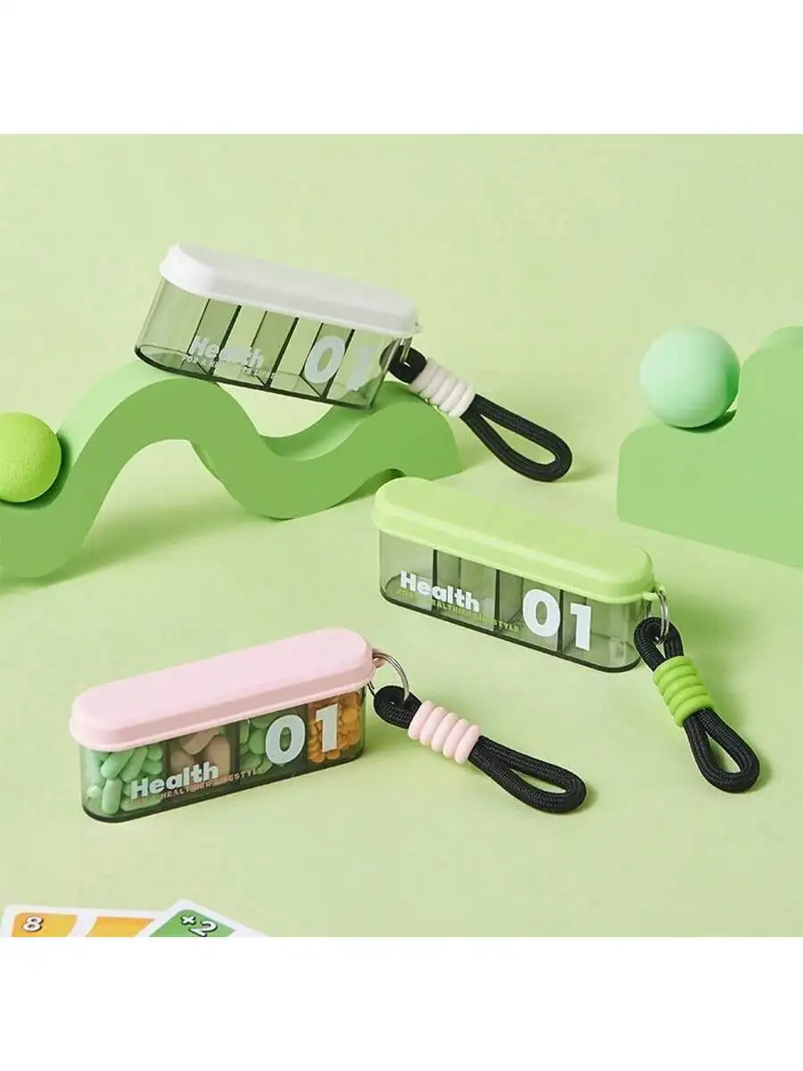 1Pc Portable Medicine Box With Compartments For Seven Days A Week. Suitable For Traveling And Carrying With You.