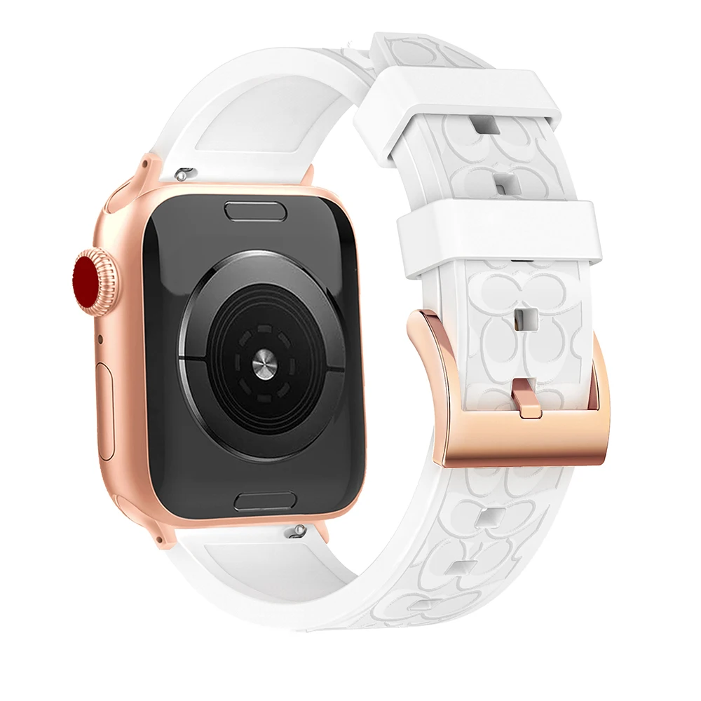 الأزياء تنقش نمط حزام 38/42 مللي متر ل أبل ووتش SE7 6 5 40 مللي متر 44mmThick سيليكون الفرقة ل iWatch 41 مللي متر 45 مللي متر 4 3 2 1 كوريا