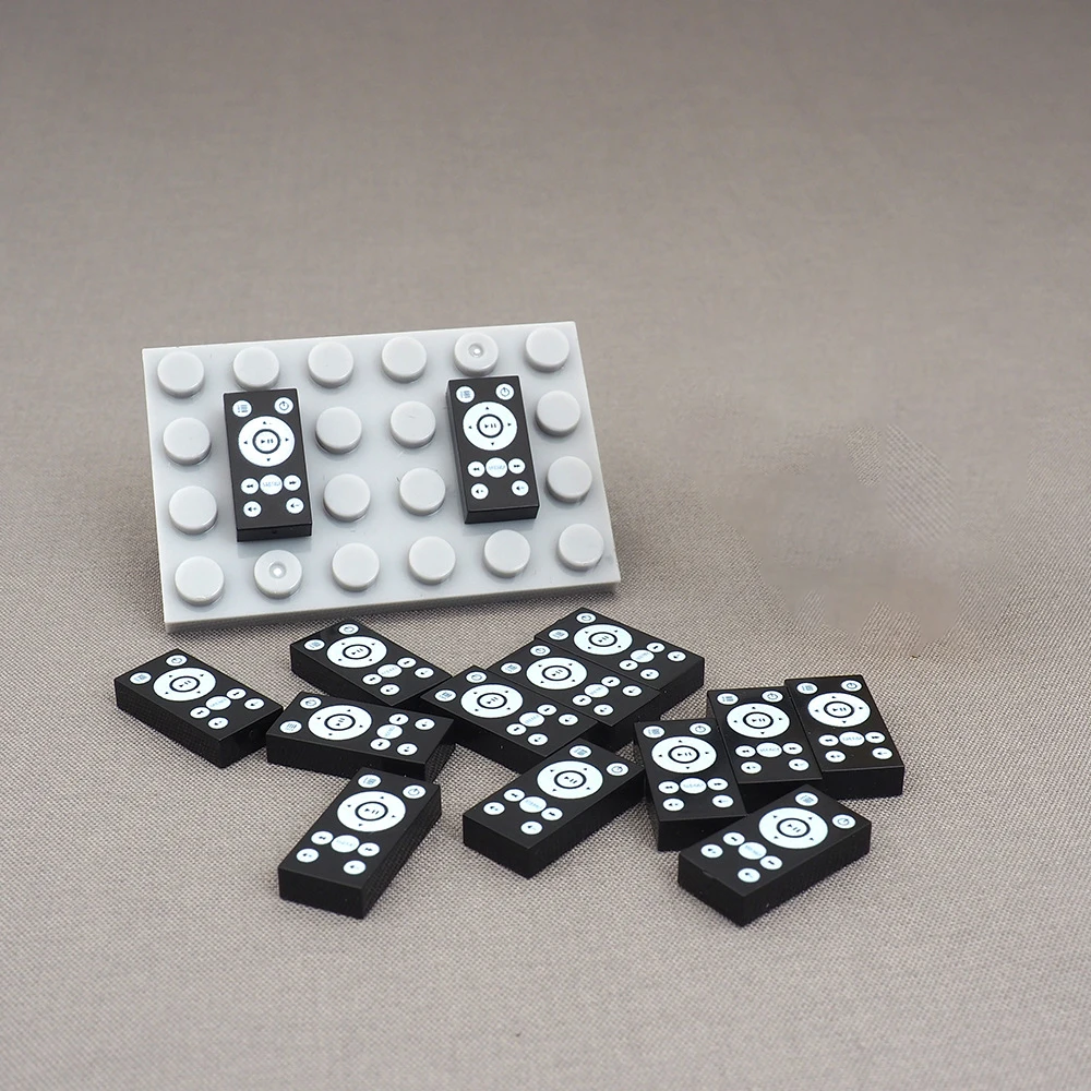 MOC 10PCS Part Printed 3069 1x2 Remote Intelligent Control Pattern Building Blocks Controller Bricks Particle Toy Children Gifts