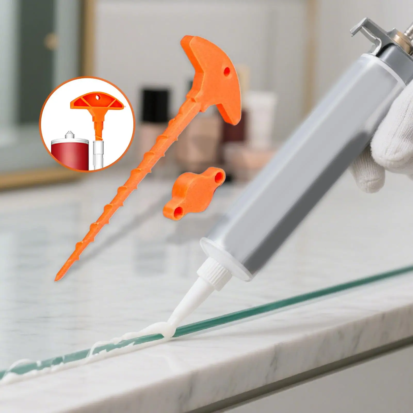 Caulking Tube Sealing Plugs Caulk Nozzle Tip Sealant Applicator Unclogger for Spray Adhesive Foam Insulation Outdoor House