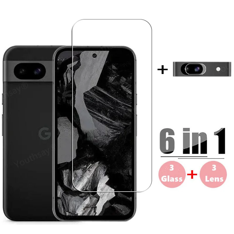 

Full Glue Glass For Google Pixel 8A Screen Protector For Pixel 8A Tempered Glass HD Protective Phone Lens Film For Pixel 8A