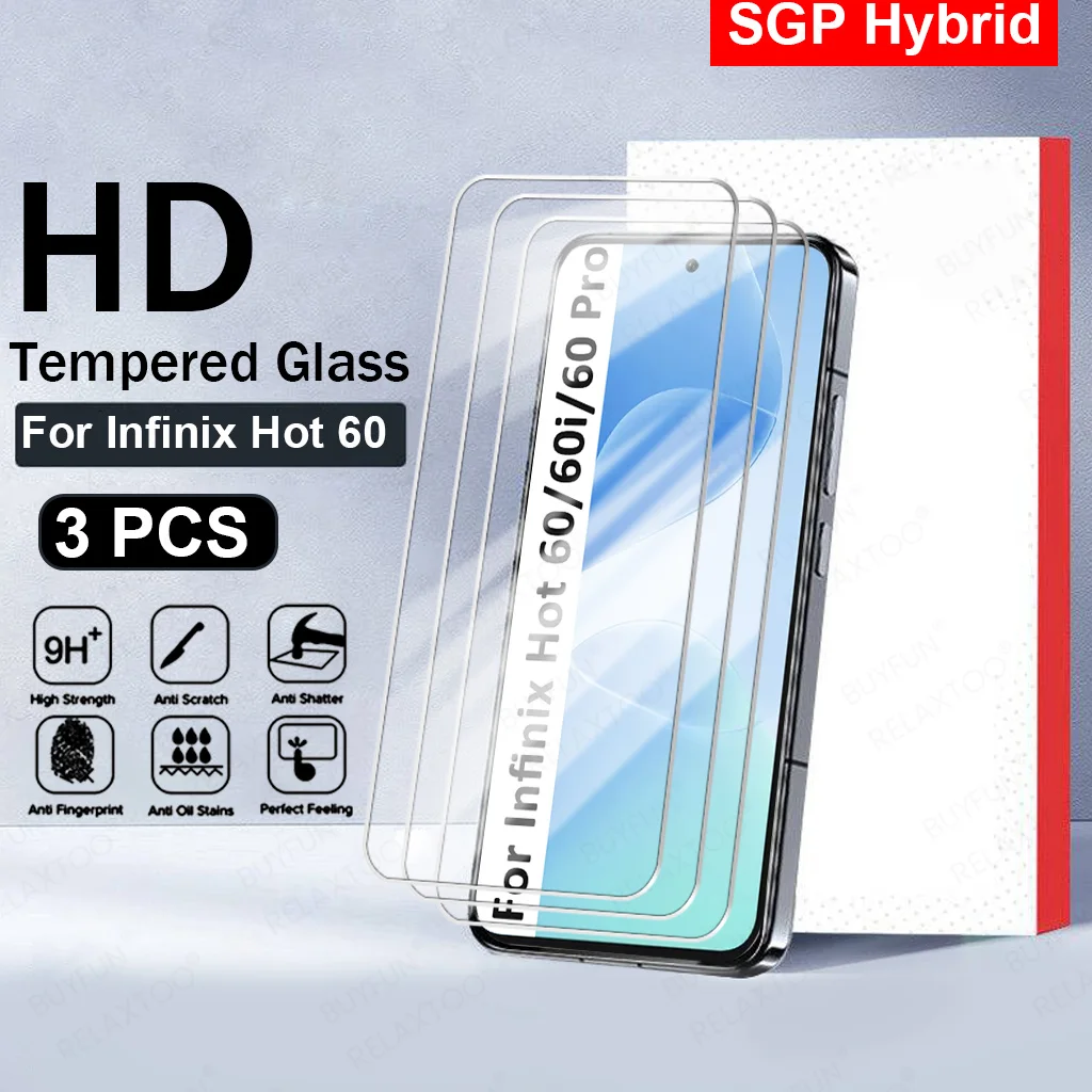 3 pièces verre pour Infinix Hot 60 verre trempé Infinix Hot60 Pro 60i Hot60i 60Pro Hot60Pro 4G Film de protection d'écran amical 3 pièces verre pour Infinix Hot 60 verre trempé Infinix Hot60 Pro 60i Hot60i 60Pro Hot60Pro 4G Film de protection d'écran amical