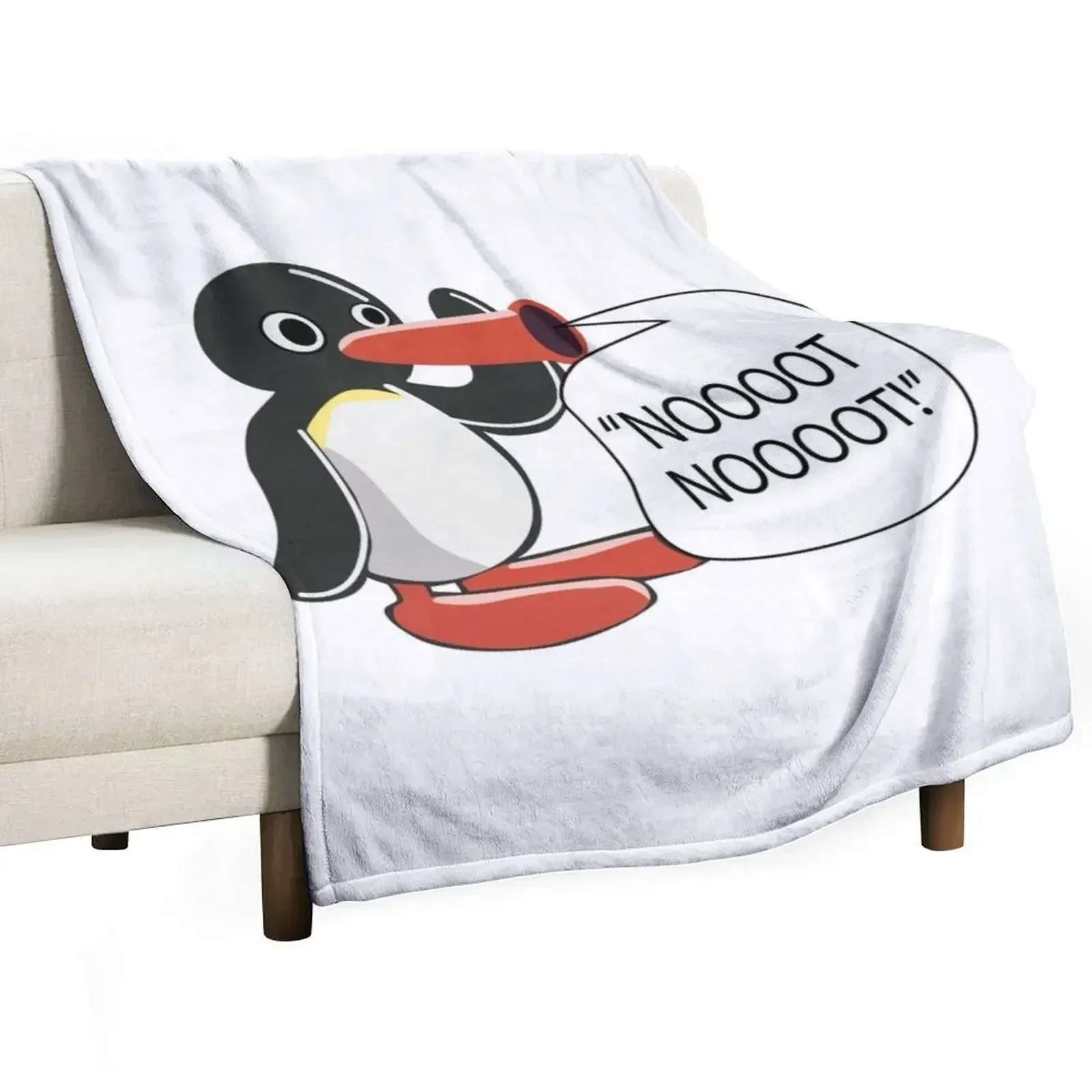 

Penguin Noot Noot Throw Blanket Cute Vintage Luxury Decoratives Blankets