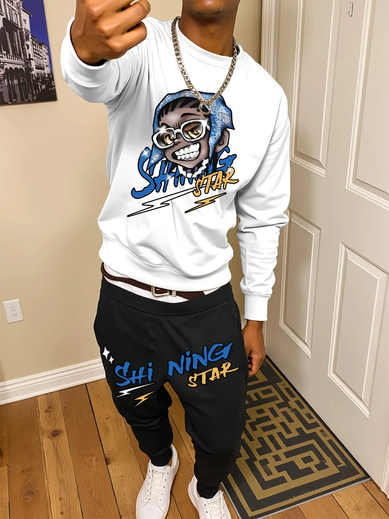 

Men's AutumnWinter hiphop Hoodie Pants Set Comfortable Breathable Casual Fashion Y2KOutdoor Street Clothing for Men twopiece set