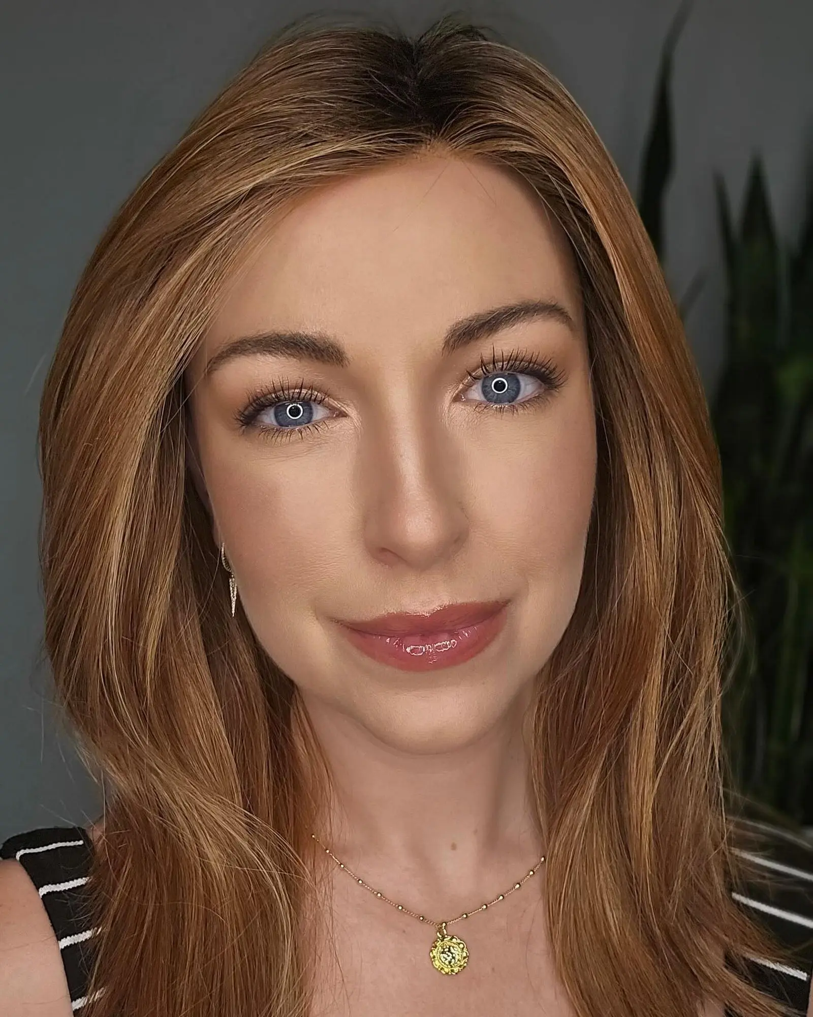 Top Sale Free Part Ombre Natural Straight Lace Front Wigs With Dark Roots High Quality Honey Brown Glueless Wigs Synthetic Hair
