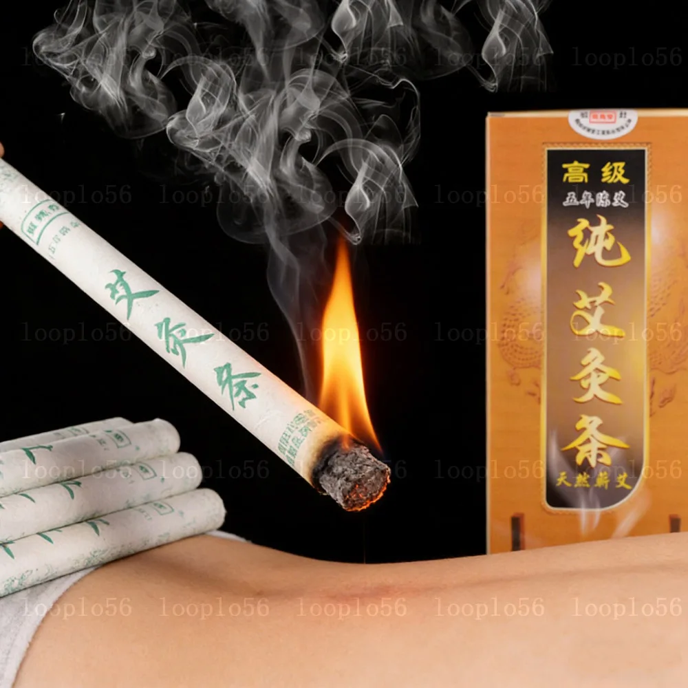 10-50pcs Moxa Stick Rolls Mugwort Moxibustion Box Gourd Massage Burner Roll Set Health Care Wormwood Artemisia Acupuncture Moxa