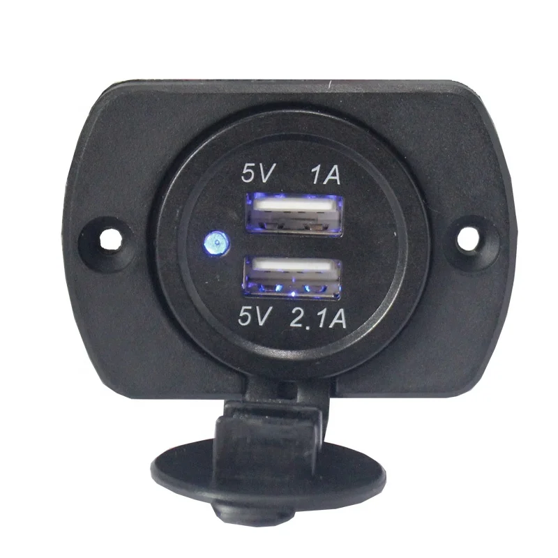 12V 24V Panel Mount Dual 3.1A Train Tram Marine Boat Car Bus Seat USB Charging Port Bus USB Charger