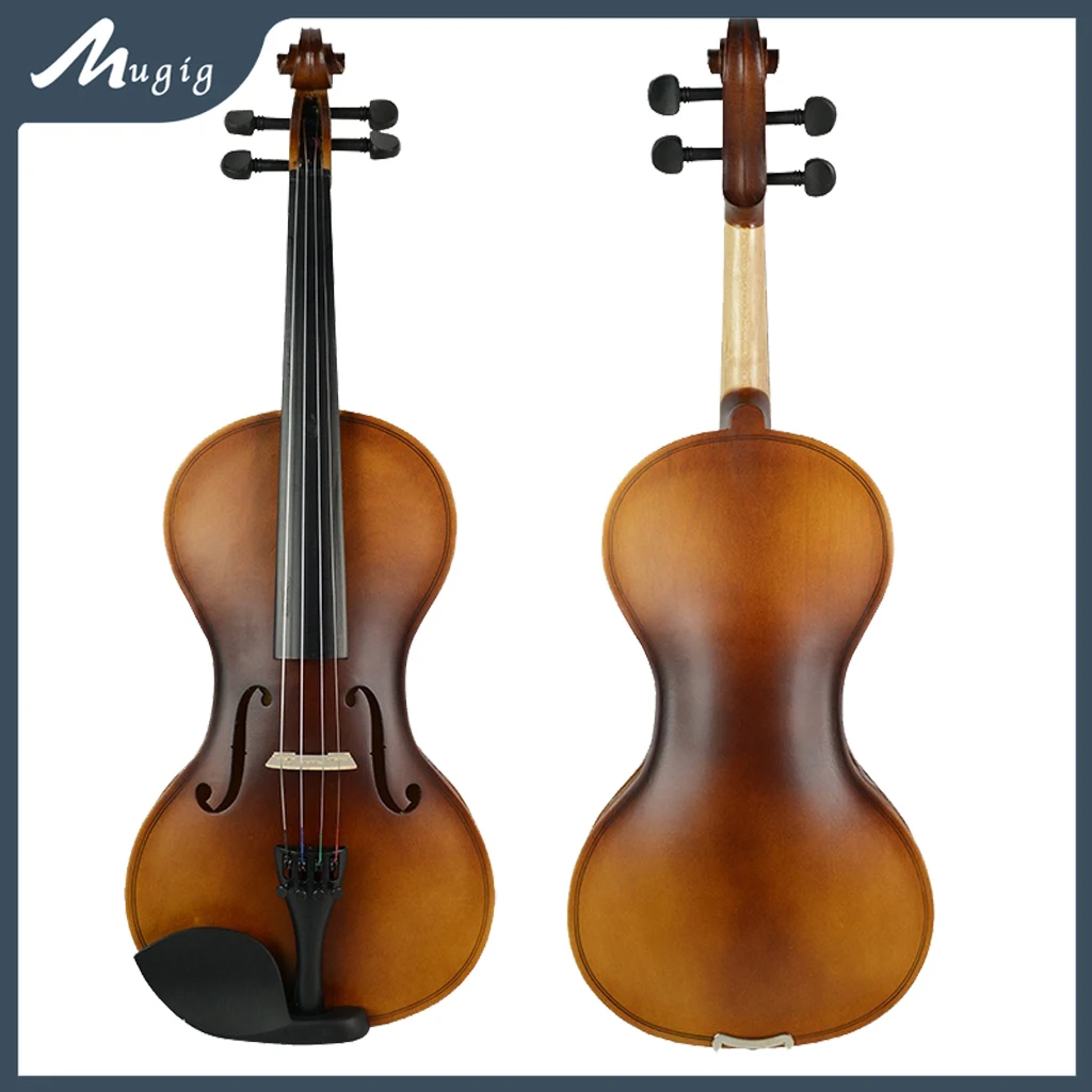 

4/4 Full Size Violin Fiddle With Case Row Bridge Satin Finish Vintage Student Basswood Violin Gourd Shaped Handmade Violin KIT