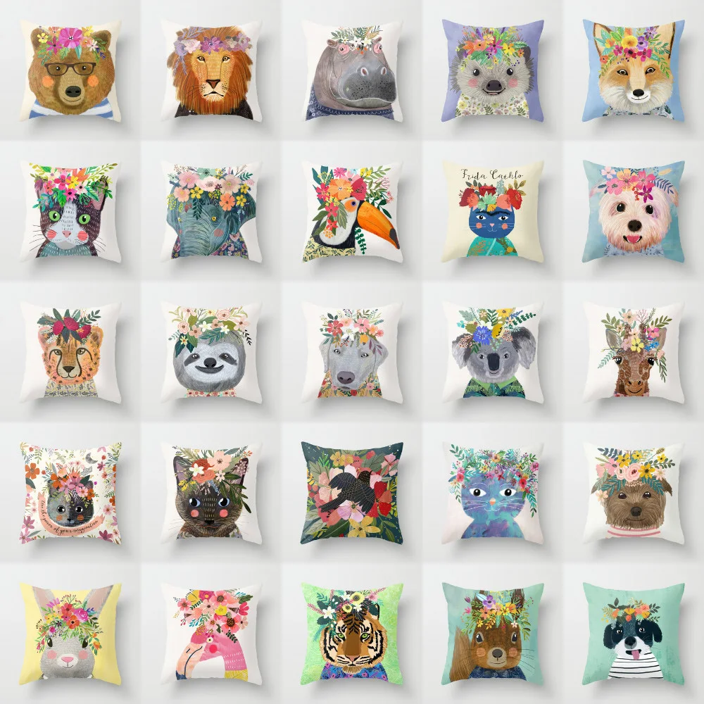 Nordic Instagram fashion animal wreath office fabric sofa cushion home