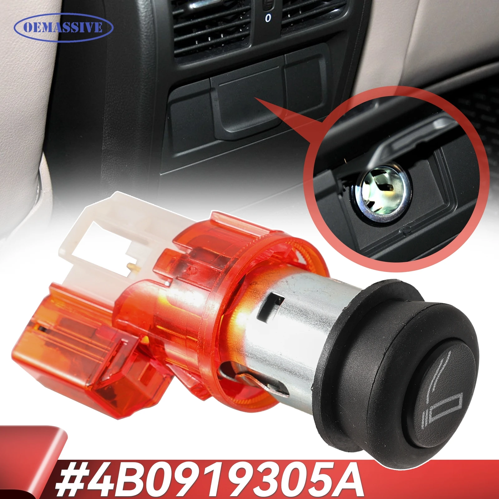 

Розетка прикуривателя 12В OE 8K0919343 8E0919309 4B0919305A для Audi A4 A6 Avant, замена, 1998-2011