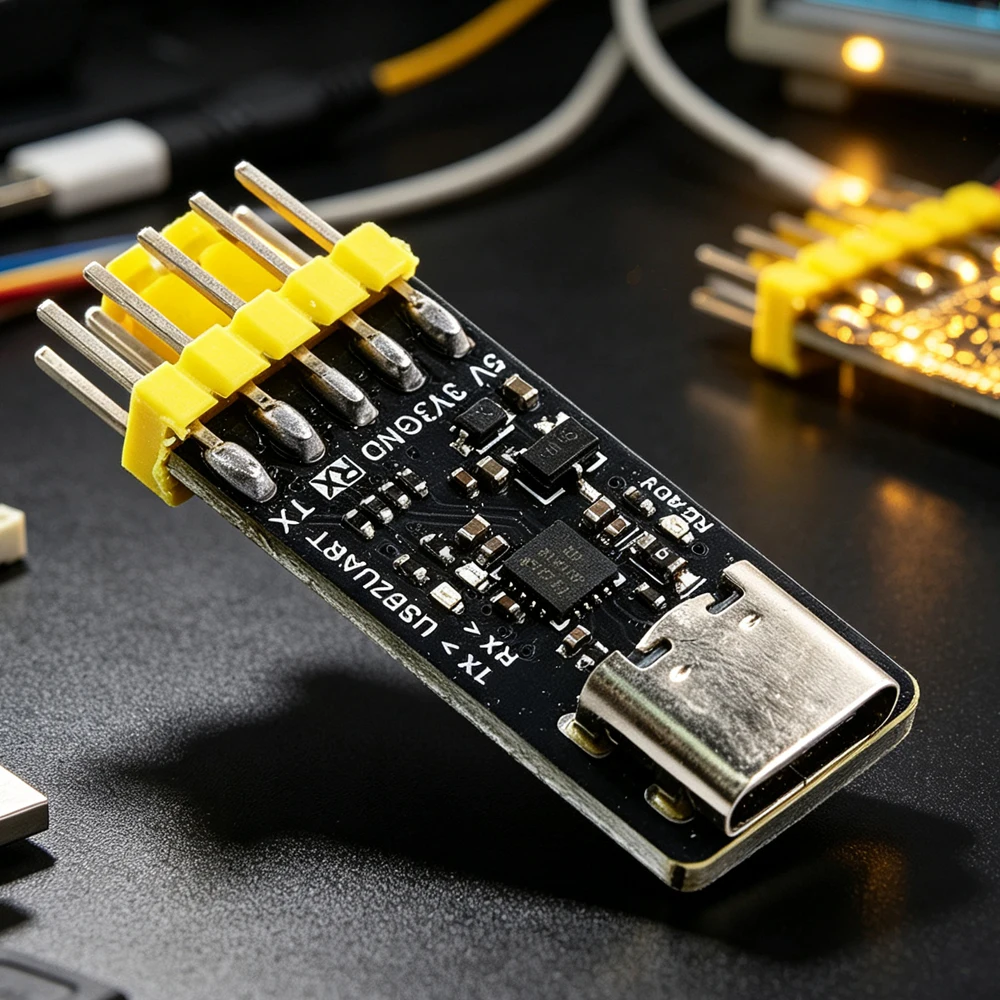 CH343P USB to Serial Port/TTL UART Module Type C 3.3V 5V MCU Serial Port Downloader High Speed Serial Port DIY Project