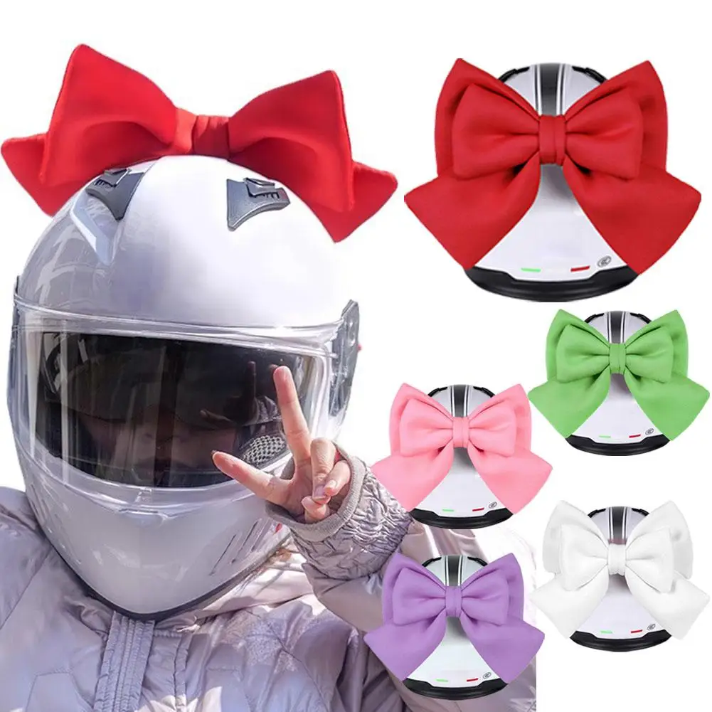 

3D двухслойный бант, мотоциклетный шлем, украшение с бантом на присоске, электрический велосипедный шлем, аксессуары для украшения кузова автомобиля