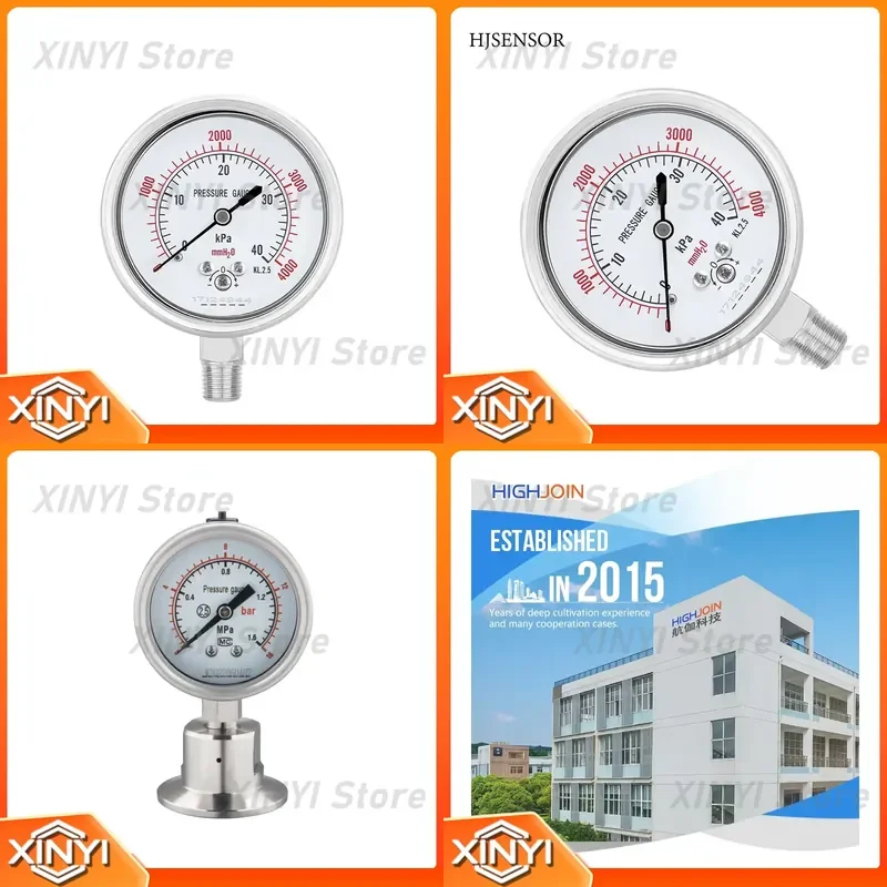Wholesale Pointer Oil Pressure Gauge Analog Manometer 60mm 75mm 100mm Pressure Gauge for Medium-press