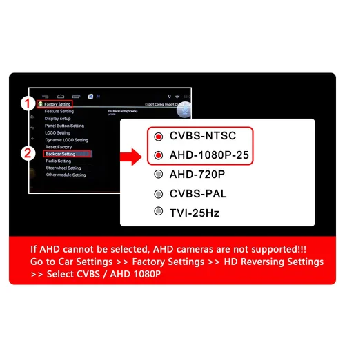 Imagen 2 del producto SMARTOR 180 ° Lente ojo de pez 1920x1080P HD AHD cámara de visión trasera de vehículo instalación Vertical cuerpo de Metal cámara de coche negra