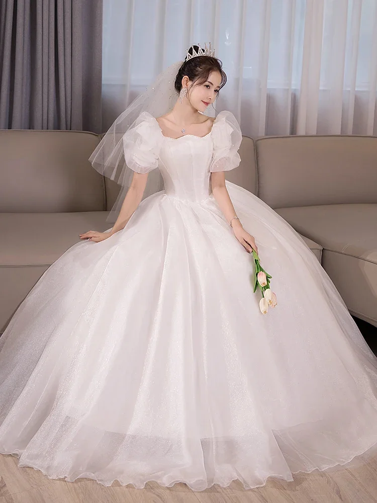 Customize Wedding Dress Bride Lace Up Plus Size Wedding Dresses High-quality Vestidos De Novia Mas Princess Dresses Ballgowns