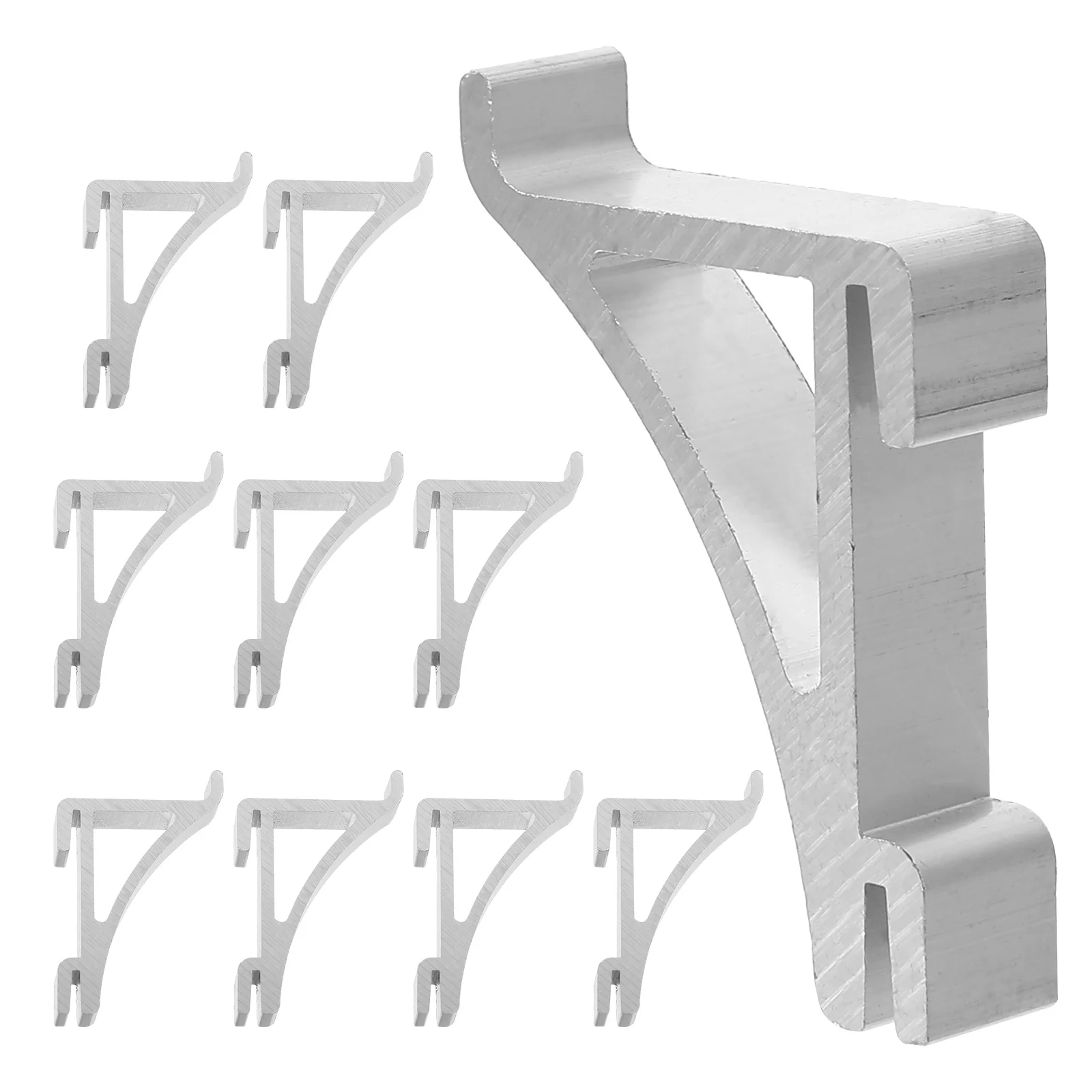 10pcs Cold Cabinet Hooks Aluminum Freezer Clamp Shelf Clips Easy Install Metal Refrigerator ganizer Bins Cooler Support Hooks