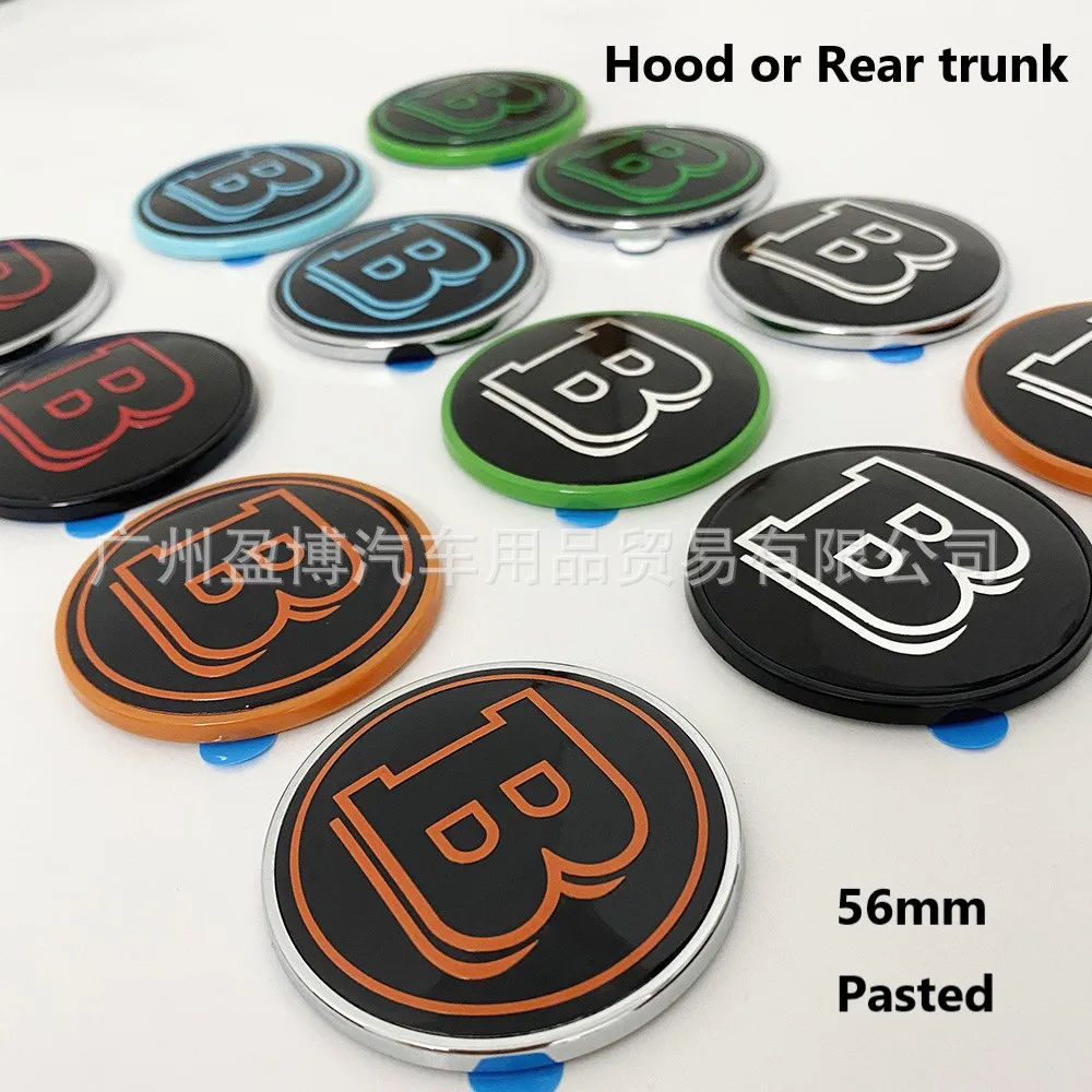 

Pasted 56mm with B Logo for Brabus V Class Car Vito Engine Hood Logo or Rear Trunk Emblecm Badge Logo Modification Accessories