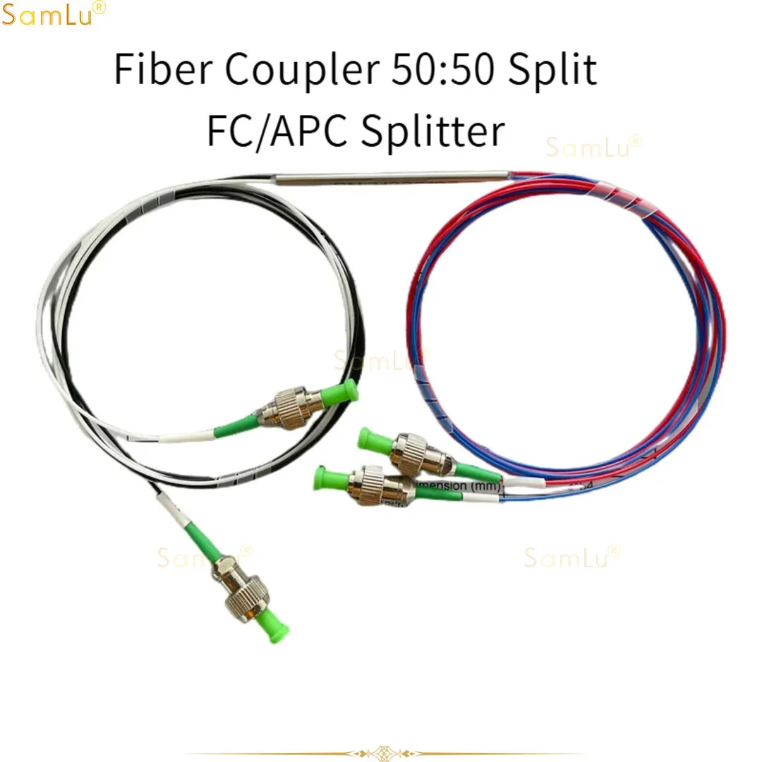 光ファイバースプリッター,光ファイバーコネクター,鋼管,2x2, 1310/1550 ± 40nm,デュアルウィンドウ,50:50スプリット,fc/apc