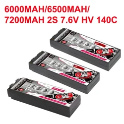 GAONENG 6000mAh/6500mAh/7200mAh 2S 7.6V 140C/280C Low Profile Hardcase LiHV Battery With T/XT60 Plug For 1:10 RC Car Parts