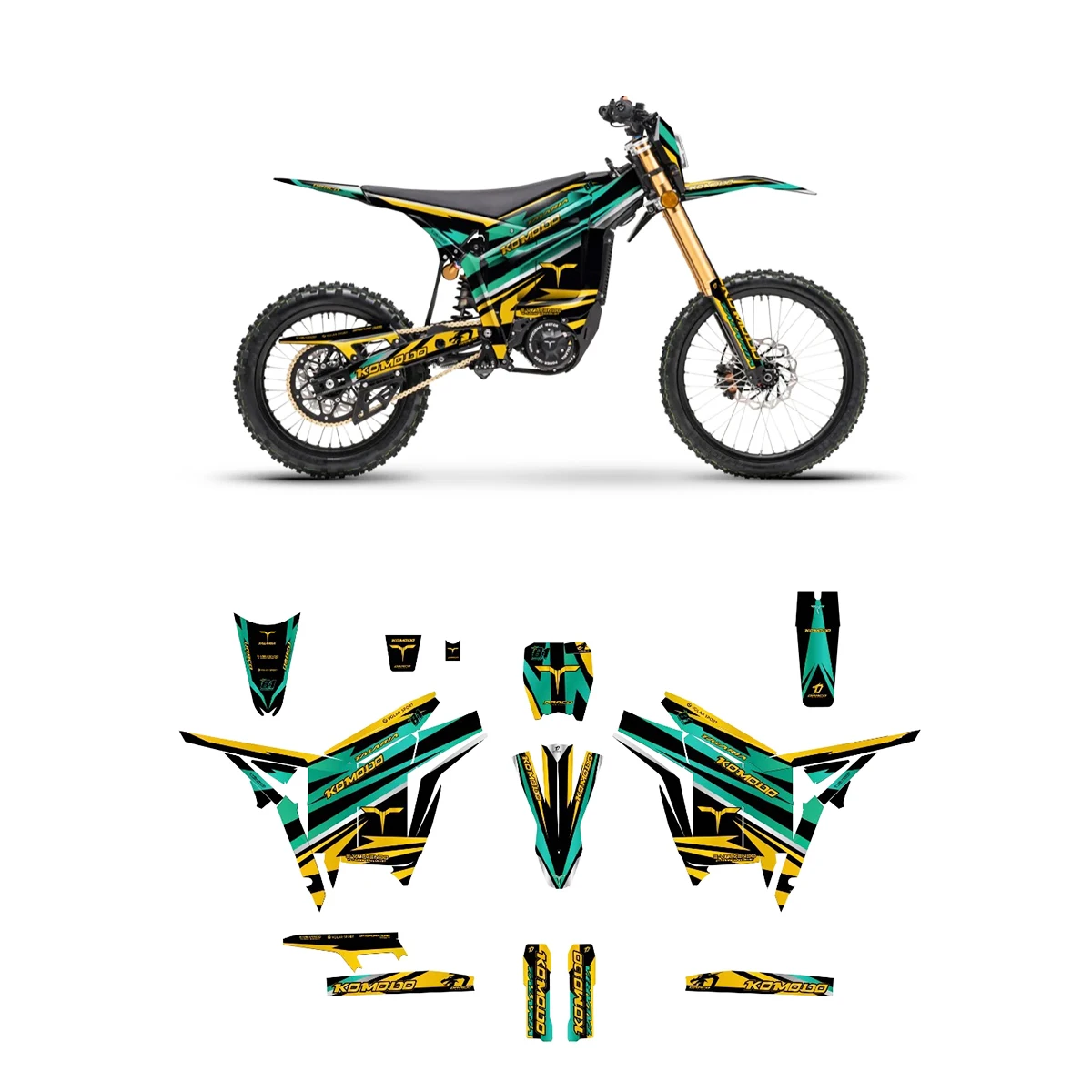 For Talaria Komodo MX TL6000 Graphics Thickened Crystal Plate Decal Body Cover Imitation Scratch Protection Stickers