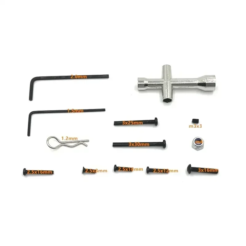 183 Pezzi Kit di Viti per Auto RC Hardware in Scatola Assortiti per 1:14 14301 14302 14303 RC Auto Modello Crawler Camion Pezzi di Ricambio Accs