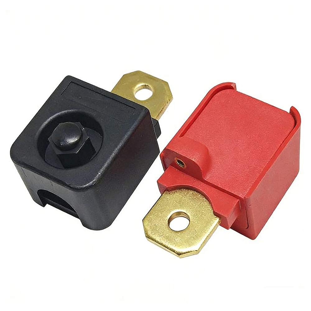 10PCS 300A High Current Pure Copper Gold Plated Binding Post M6 M8 Square Terminal Block with Banana Socket for Inverter