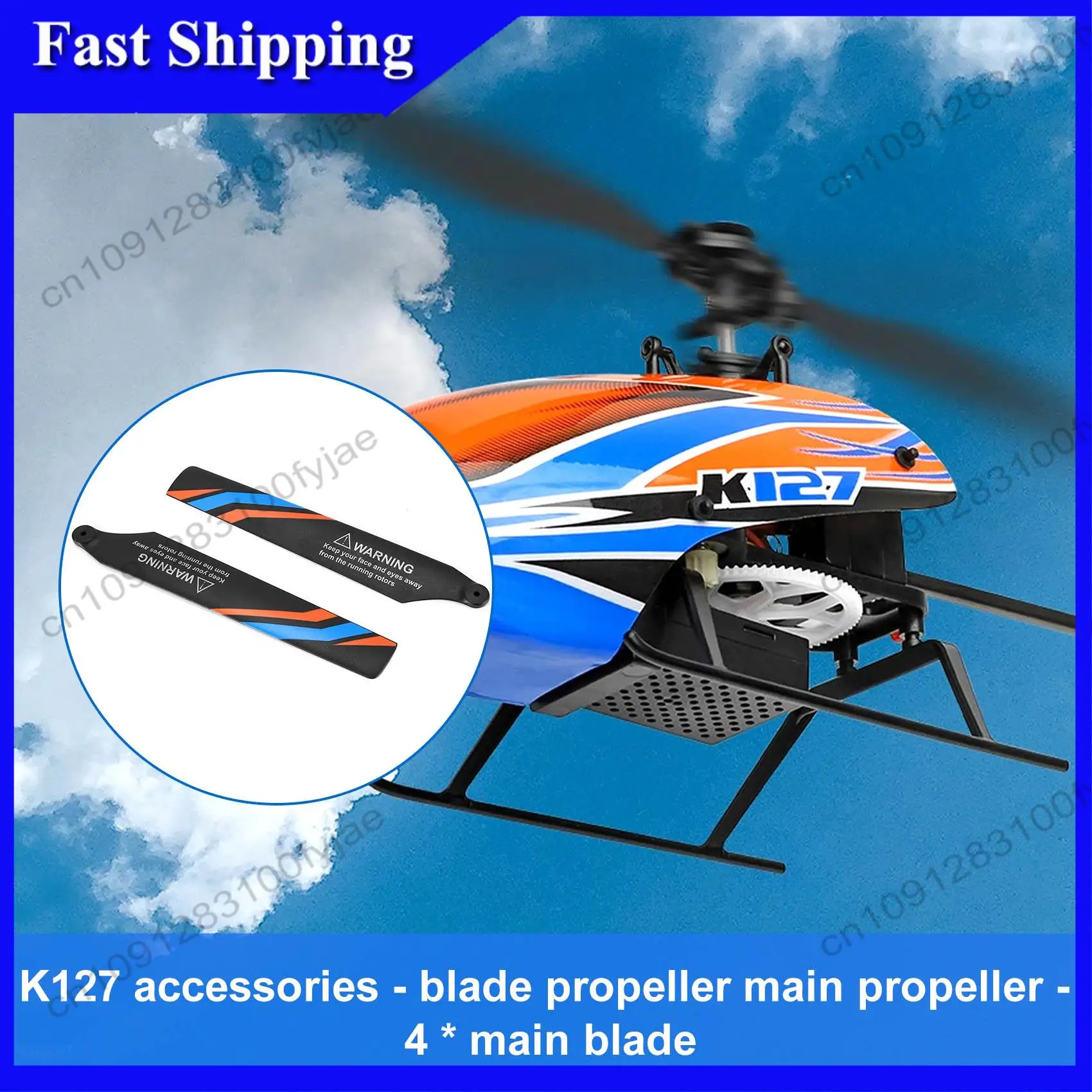 -X07A 4Pcs Main Blade Propellers For Wltoys XK K127 RC Helicopter Airplane Drone Spare Upgrade Parts Accessories