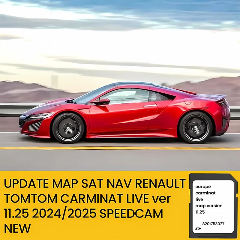 2025 NEW UPDATE MAP SAT NAV Card for RENAULT TOMTOM CARMINAT LIVE ver 11.25 2024/2025 SPEEDCAM NEW