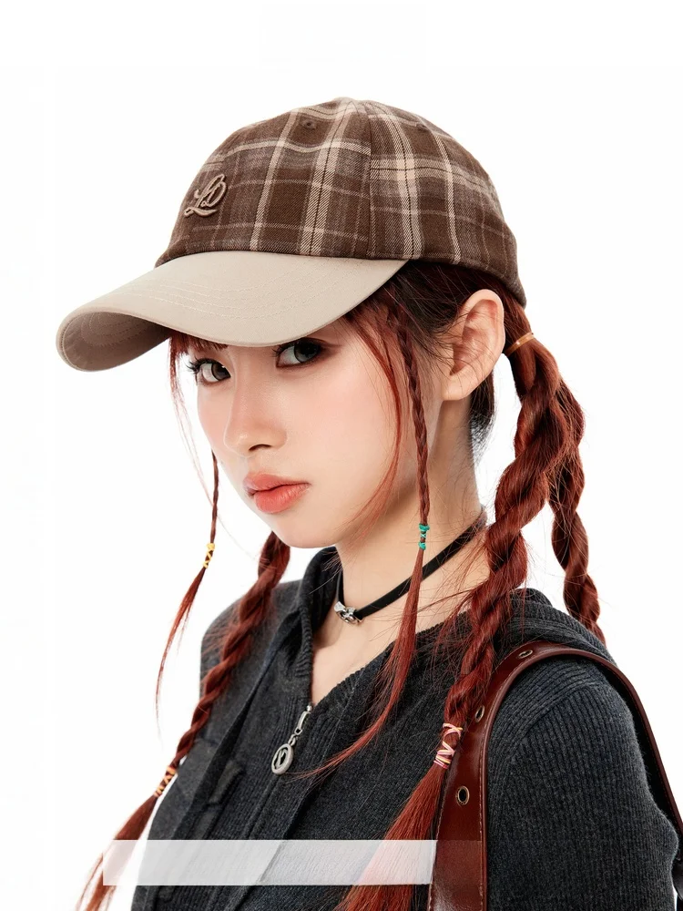 casquette-de-baseball-a-carreaux-et-lettres-leding-2024-nouvelle-collection-automne-c2yae3526-accessoire-de-mode-design-classique-et-elegant