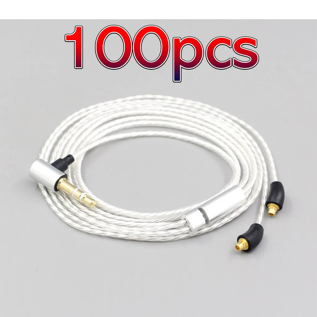 LN007487 100pcs MMCX Silver Plated Earphone with mic/ Without mic Remote Cable For xelento Remote t8ie Headset