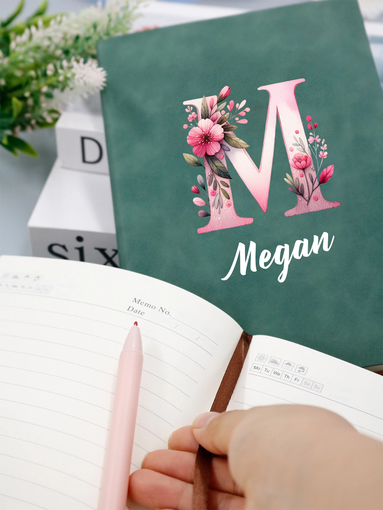 Picture 4: Custom Alphabet Flowers Journal,Personalized Name Notebook,Customizable Notebooks For School,Notebooks For Work,Birthday Gifts