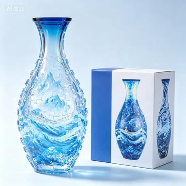 160Pcs Curved Plastic 3D Art Vase DIY Kit Flower Arrangement Home Ornament Creative Handcraft Gift for Housewarming