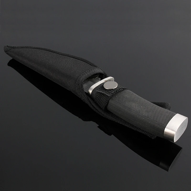 2025 جديد في الهواء الطلق التكتيكية الثابتة 440C شفرة فولاذية المطاط مقبض التخييم الصيد بقاء أدوات مستقيمة مع غمد النايلون