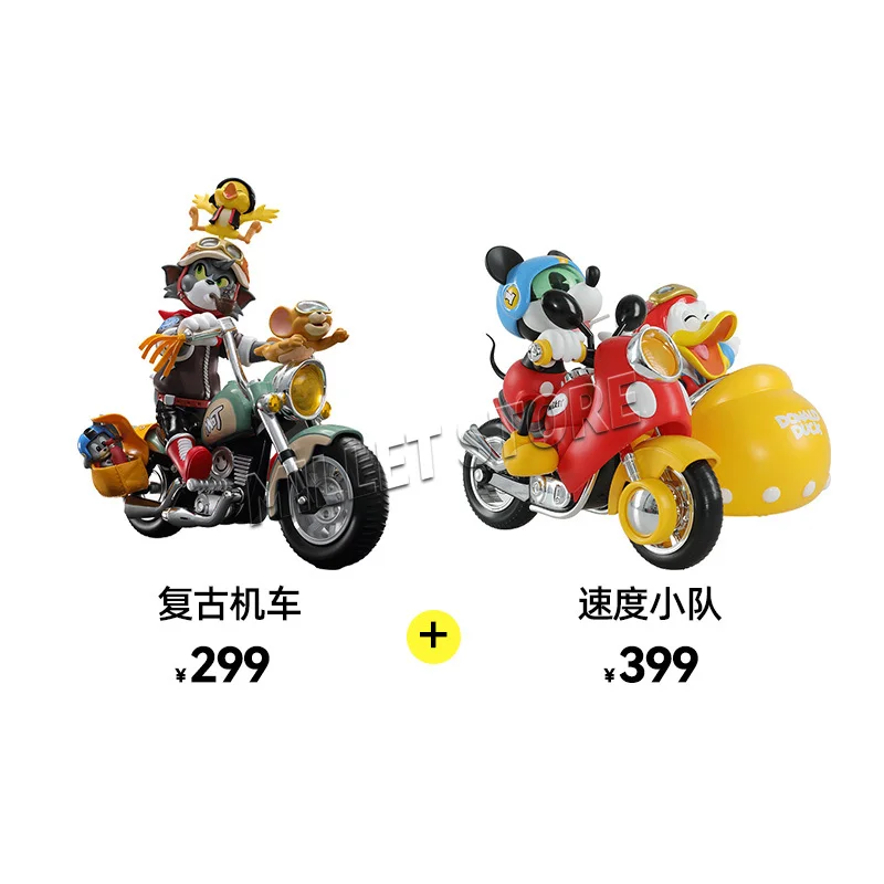 52TOYS 1/12 Série Clássica de Animação Curtas TOM JERRY Gato e Rato Motocicleta Retrô 6in 18CM Conjunto Completo de Figuras Modelo