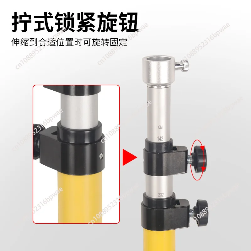 أقطاب المنشور للمسح بطول 3.6 متر مع قفل ملتوي لملحقات المحطة الإجمالية #4